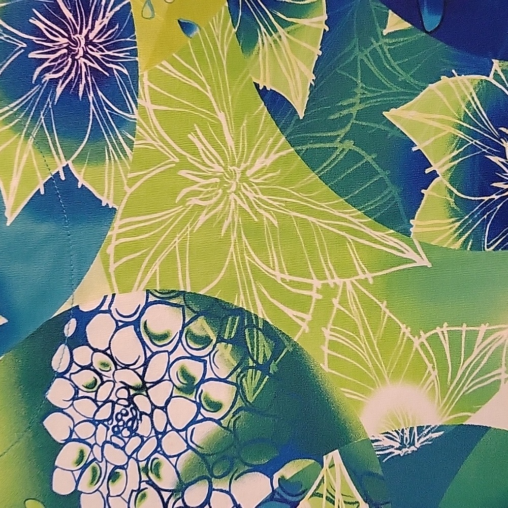 Chicos blue yellow floral top medium - Picture 4 of 4